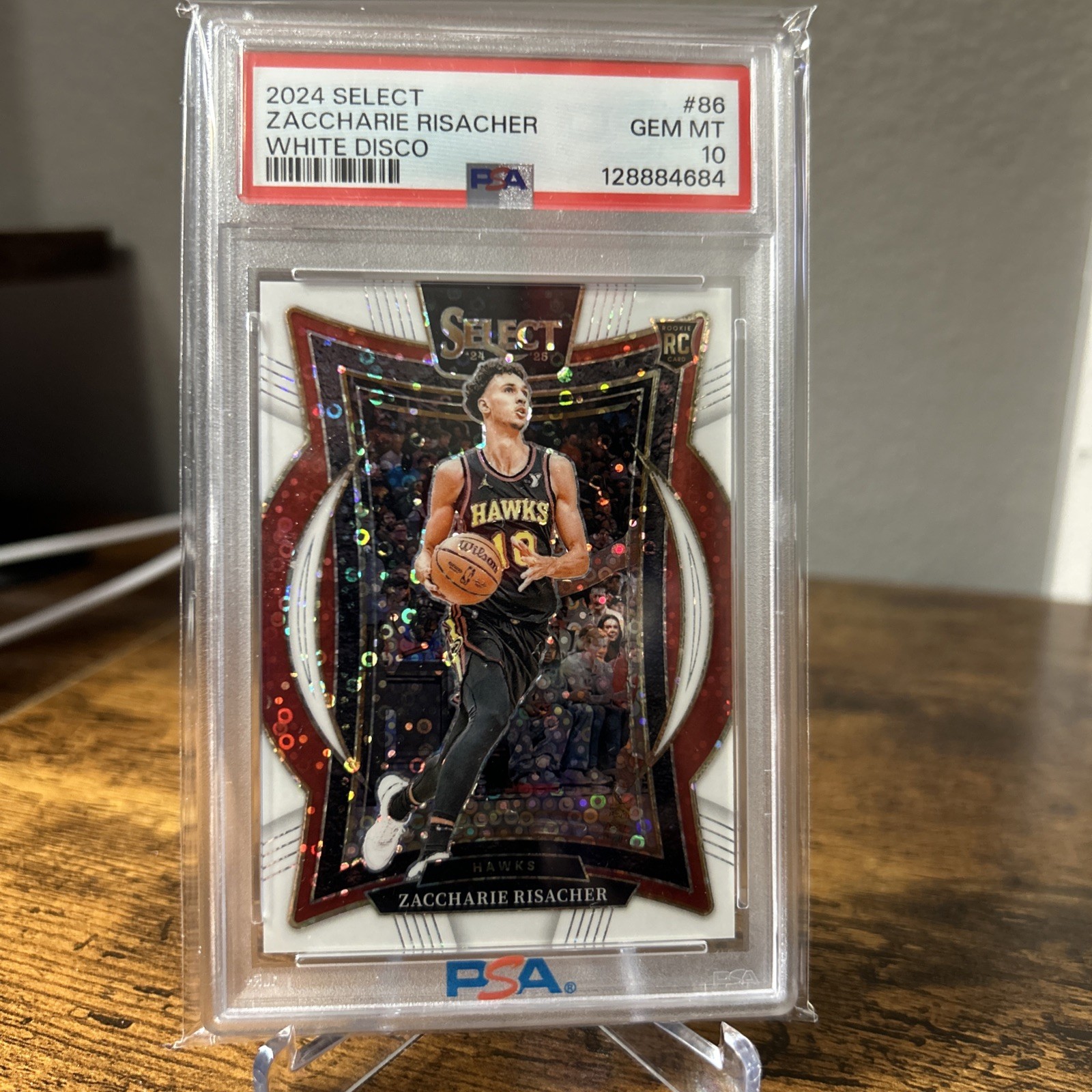 2024 PANINI SELECT WHITE DISCO #86 ZACCHARIE RISACHER ROOKIE RC /75 PSA 10