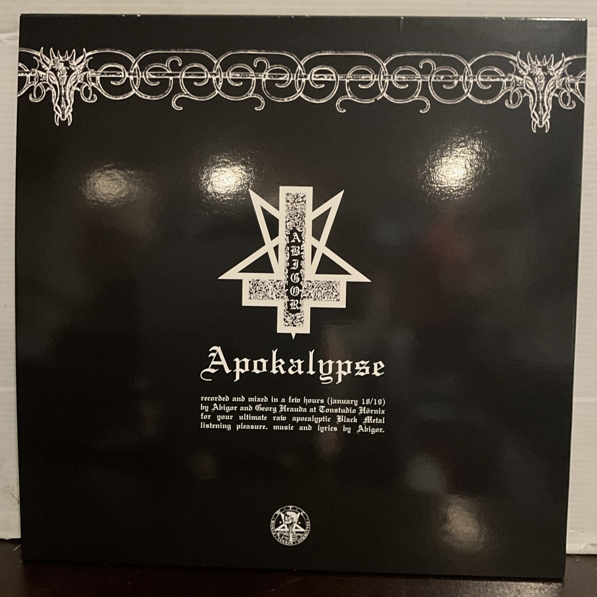 ABIGOR 「Apokalypse」 オリジナル盤 Abigor - Apokalypse LP 2023 W.T.C. Productions – W.T.C.185 NM/NM