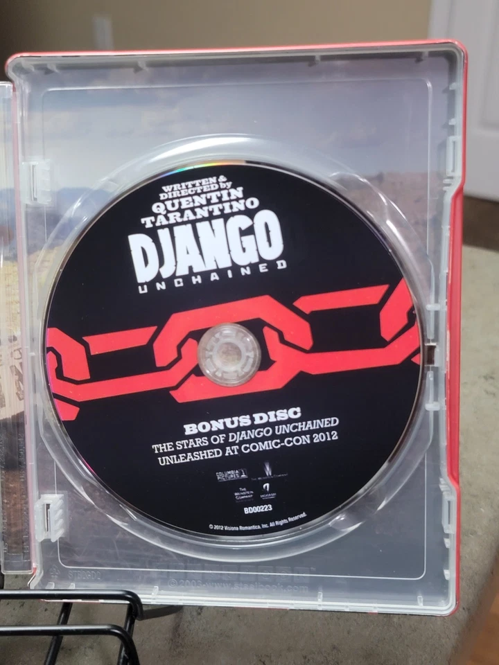 Django Unchained Blu-ray/Dvd + Bonus Disc Steelbook w/ j-card & clear bag 2012 - Image 4 of 4