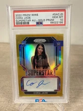 2022 Prizm WWE Superstar Auto Rookie Cora Jade Gold BOOKEND 10/10 PSA 10 #SA-CJD
