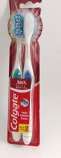 Toothbrush 360 Optic White Soft Double Pack Cheek  Tongue cleaner Colgate 2 P
