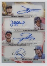 2024 Bowman's Best Quad Fernando Cruz Paulino Santana Jose Perdomo Auto 0fo5