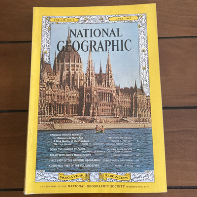 VINTAGE NATIONAL GEOGRAPHIC July 1965 MT. KENNEDY Danube ARRAN ISLE Costa Rica