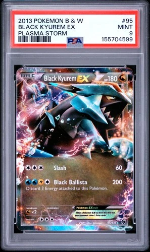 2013 POKEMON BLACK & WHITE PLASMA STORM #95 BLACK KYUREM EX PSA 9