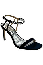 Badgley Mischka Women's Kai Heeled Sandal Black Satin