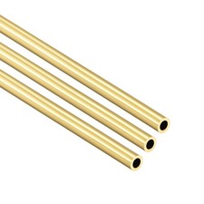 3 Pack Brass Round Tube 300mm Long 5.5mm OD 1mm Wall Thickness Seamless Tubing