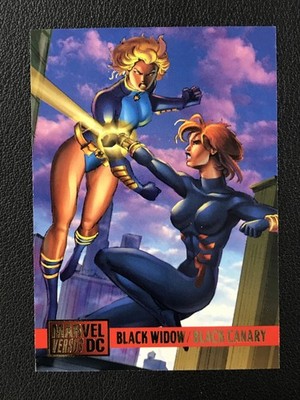 1995 Fleer DC vs. Marvel Comics #53 Black Widow / Black Canary