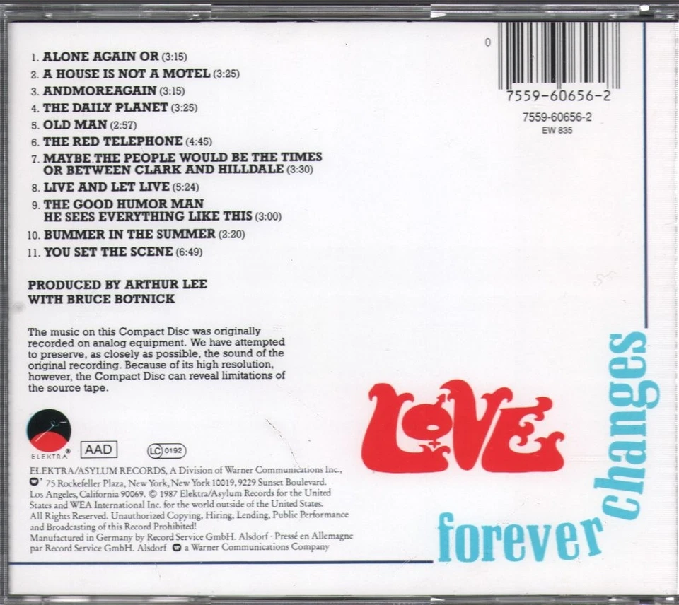 Love Forever Changes CD Europa Elektra 1987 9606562 - Bild 2 von 2