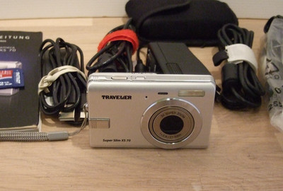 vtg TRAVELER SUPER SLIM XS 70 Top Digitalkamera Digicam ALDI 7,0 MP - Ohne Akku