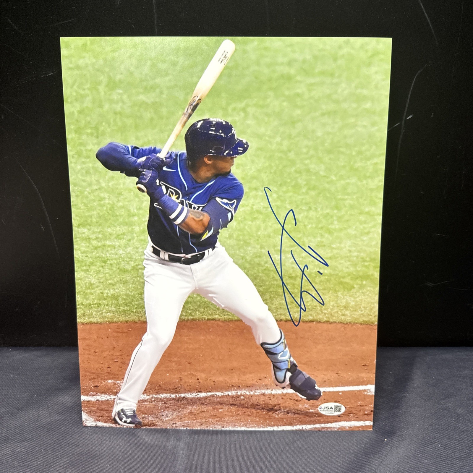 Wander Franco Autographed Signed Tampa Bay Rays 11x14 Photo JSA COA 