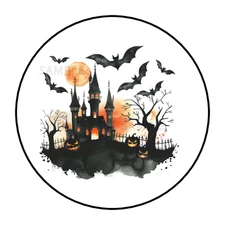 30 Halloween stickers labels tags envelope seals party favors Haunted House