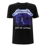 Metallica Men's Ride The Lightning Tracks Bl_Ts: L T-Shirt, Black (Black Black),