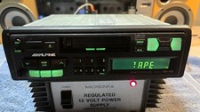 Alpine Tdm-7531 Vintage Car Cassette Receiver Amfm Stereo Deck - Working Alpine Tdm-7531 Vintage Car Cassette Receiver Amfm Stereo Deck - Working