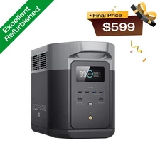 EcoFlow 2048Wh DELTA 2 Max Portable Power Station Solar Powered Generator Used