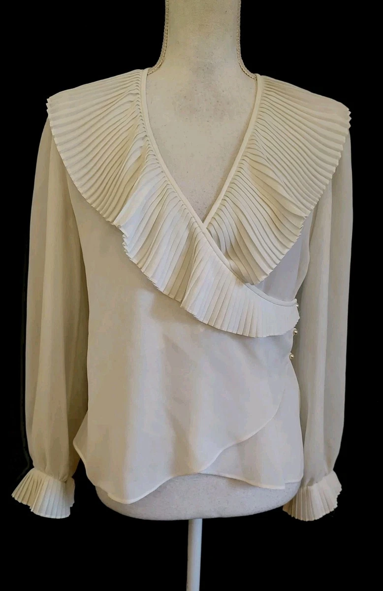 Vintage Ruffle Blouse In Vintage Tops & Blouses For Women for sale