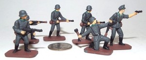 Lot of MF-2 of 6 Small Monogram Models Figures WWII German Soldiers (#31 to 35)