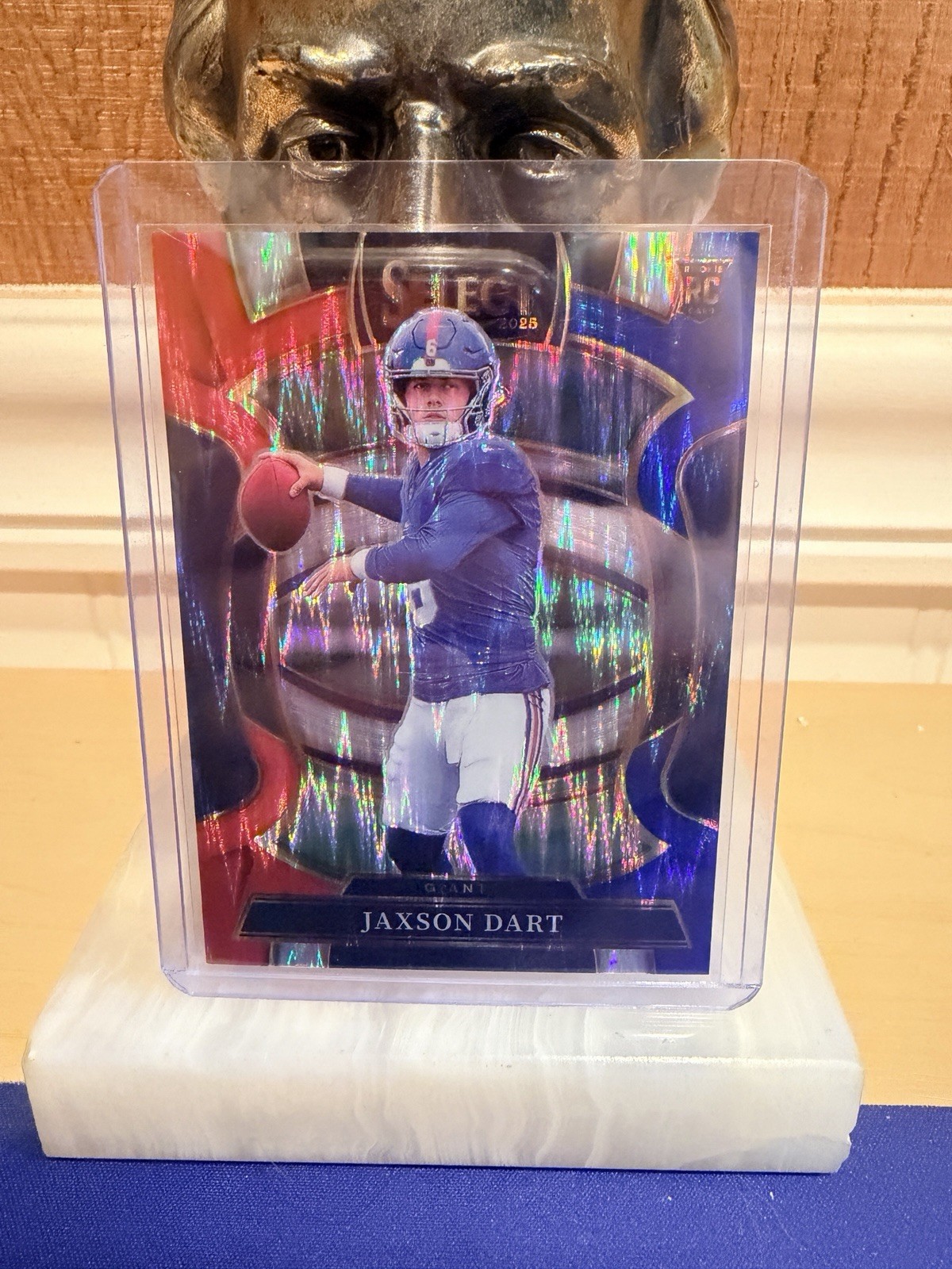 2025 Panini Select - Concourse Jaxson Dart #93 Red & Blue Shock Prizm (RC)