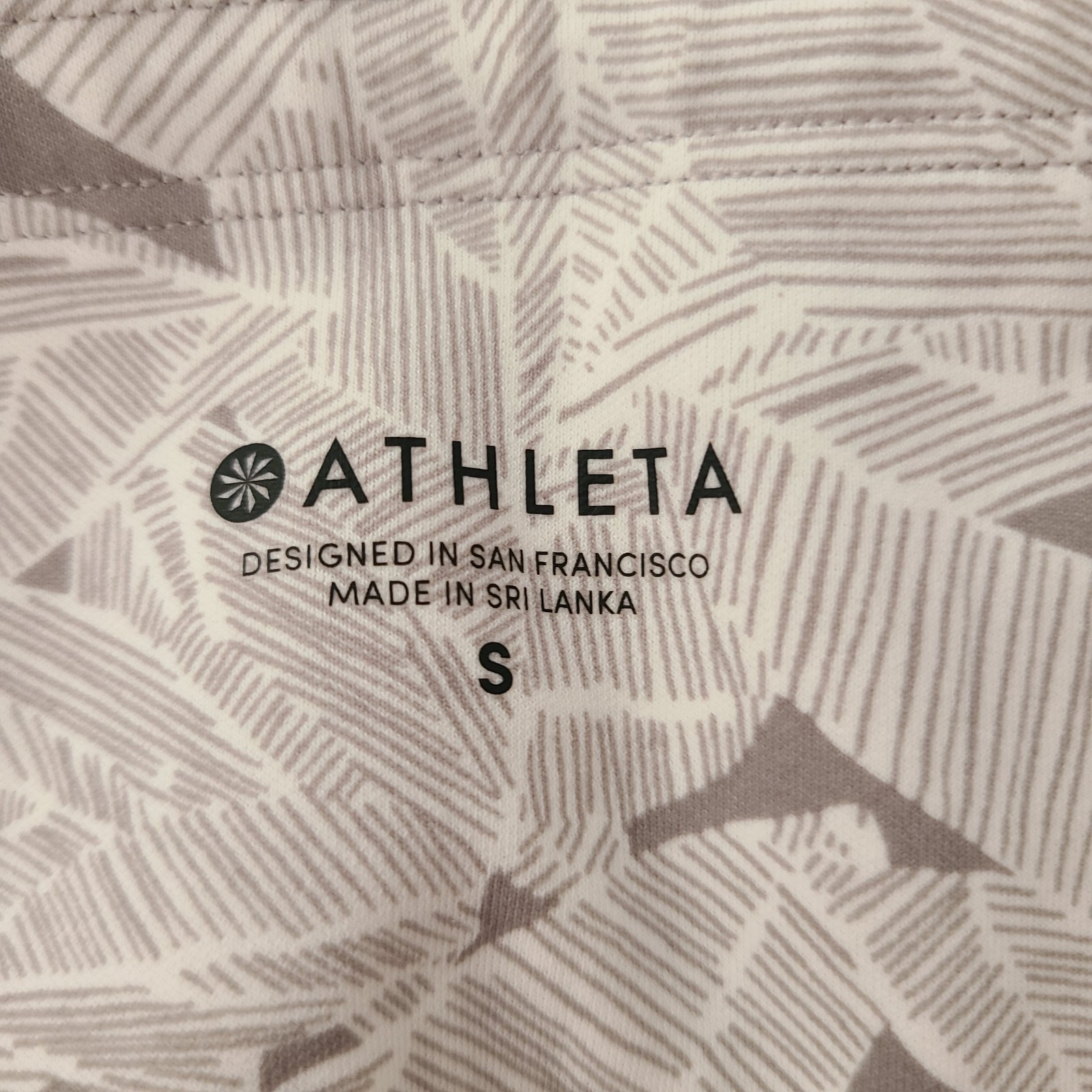 Athleta Sz S Gray Leaf Pattern Solid Back Active … - image 6