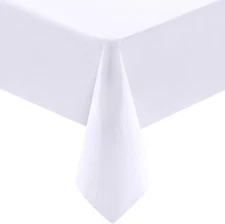 Utopia Kitchen Rectangle Tablecloth 60x102 White Polyester Table Cover 1 Pack