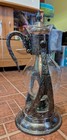 Vintage Art Nouveau, Silver Plate & Glass,Tilting Coffee Carafe, Warming Stand — photo 4