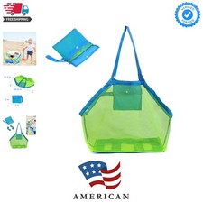 Mesh Beach Sand Toy Bags, Extra Large, Foldable Totes Shell Storage Bag Quick...