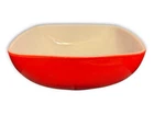 Vintage Pyrex Red Hostess Square Bowl 525B 2 1/2 Quart Serving Mixing Bowl