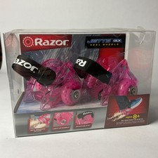Razor Jetts DLX Heel Wheels Pink Adjustable Light-Up Sparking Skates Ages 8 NEW
