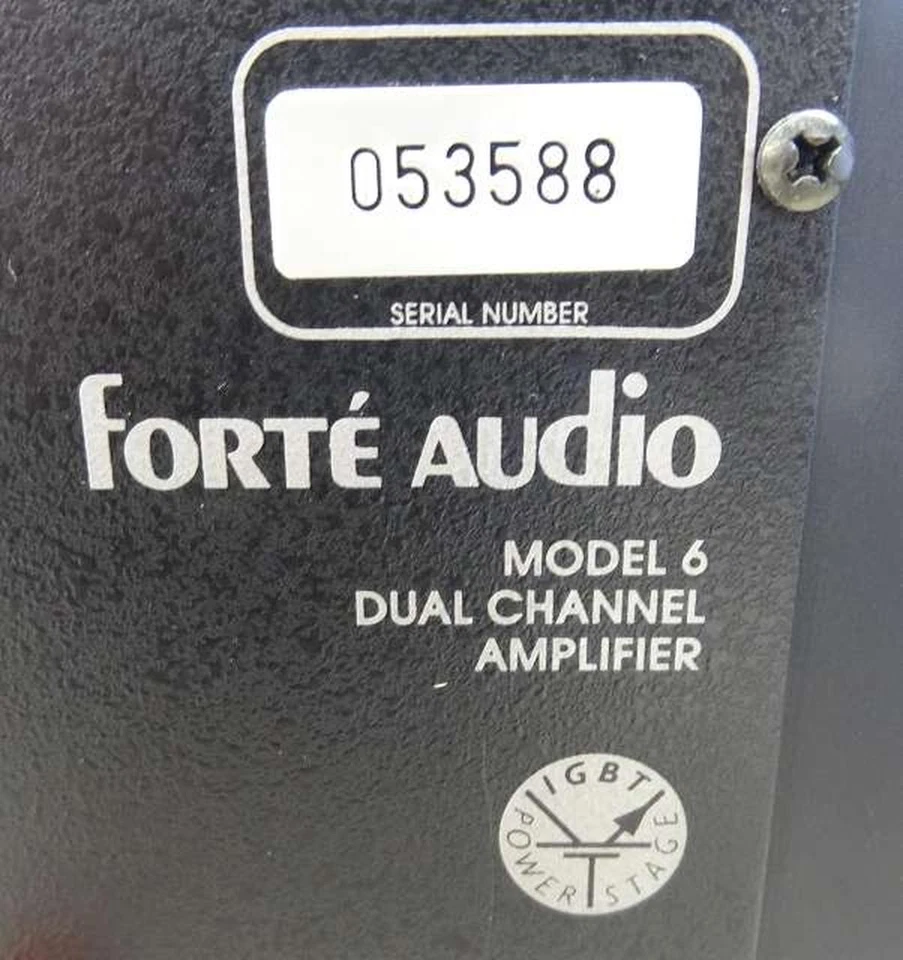FORTE AUDIO MODEL 6 Dual Channel Amplifier w/ Power Cable Tested Japan MG01 13.5 - Image 4 of 4