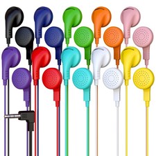 10 Pack Bulk Wired Earphones, In Ear Earbud Headphones with 3.5mm Jack, 4ft T...