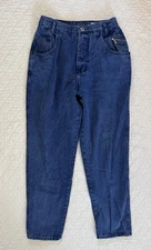 Vintage 80s Gitano Blue High Rise Denim Jeans Women's Size 12 Mom Jeans