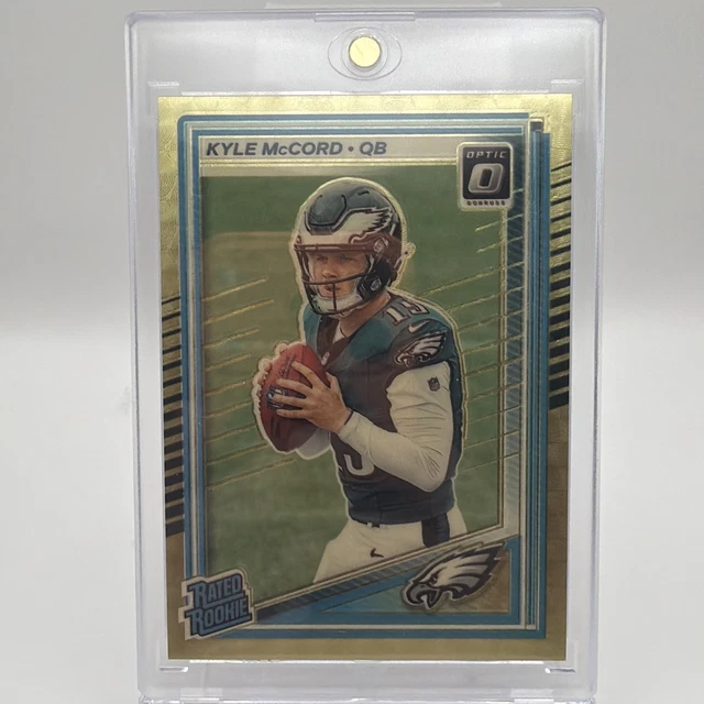 2025 Donruss Optic Football Kyle McCord Gold Vinyl 1 of 1 Eagles/Packers