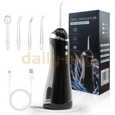 Electric Water Flosser, Portable Oral Irrigator, USB Rechargeable, 4 Jet Tips