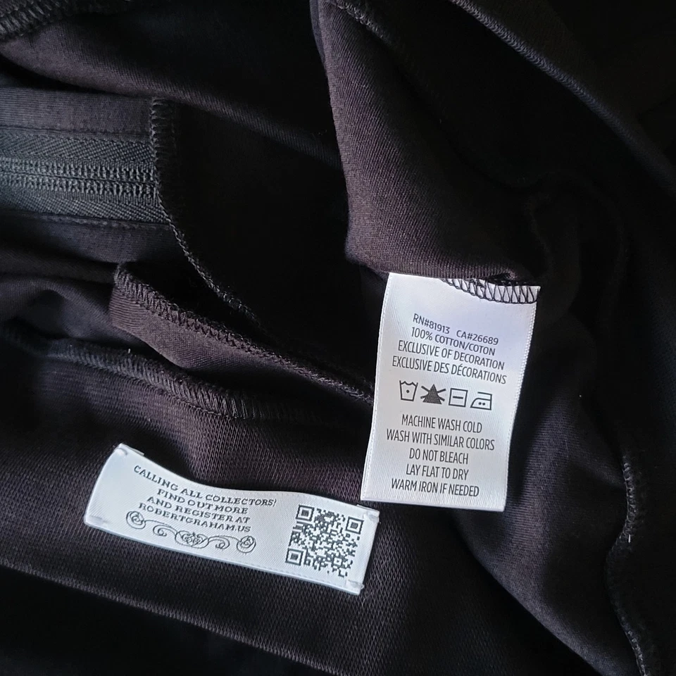 Chaqueta Robert Graham Alan Calce Clásico Cremallera Completa Negra $198 Para Hombre Talla Grande Nueva con Etiquetas Foto 4 de 4