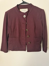 Women s Anthropologie Cartonnier Cropped 3/4 Sleeve Blazer Jacket
