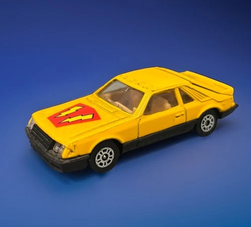 Ford Mustang Cobra Corgi Yellow Hatchback Vintage Die Cast Car Vehicle