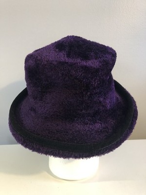 Liz Claiborne Women's Soft Shell Hat One Size Rolled Brim Purple Sherpa