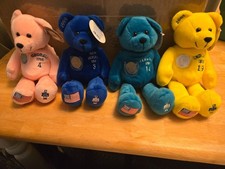 Authentic Collectible State Quarter Bears Lot Of 4