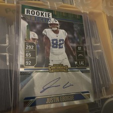 2024 Panini Contenders - Rookie Ticket Justin Eboigbe #246 Green Autograph