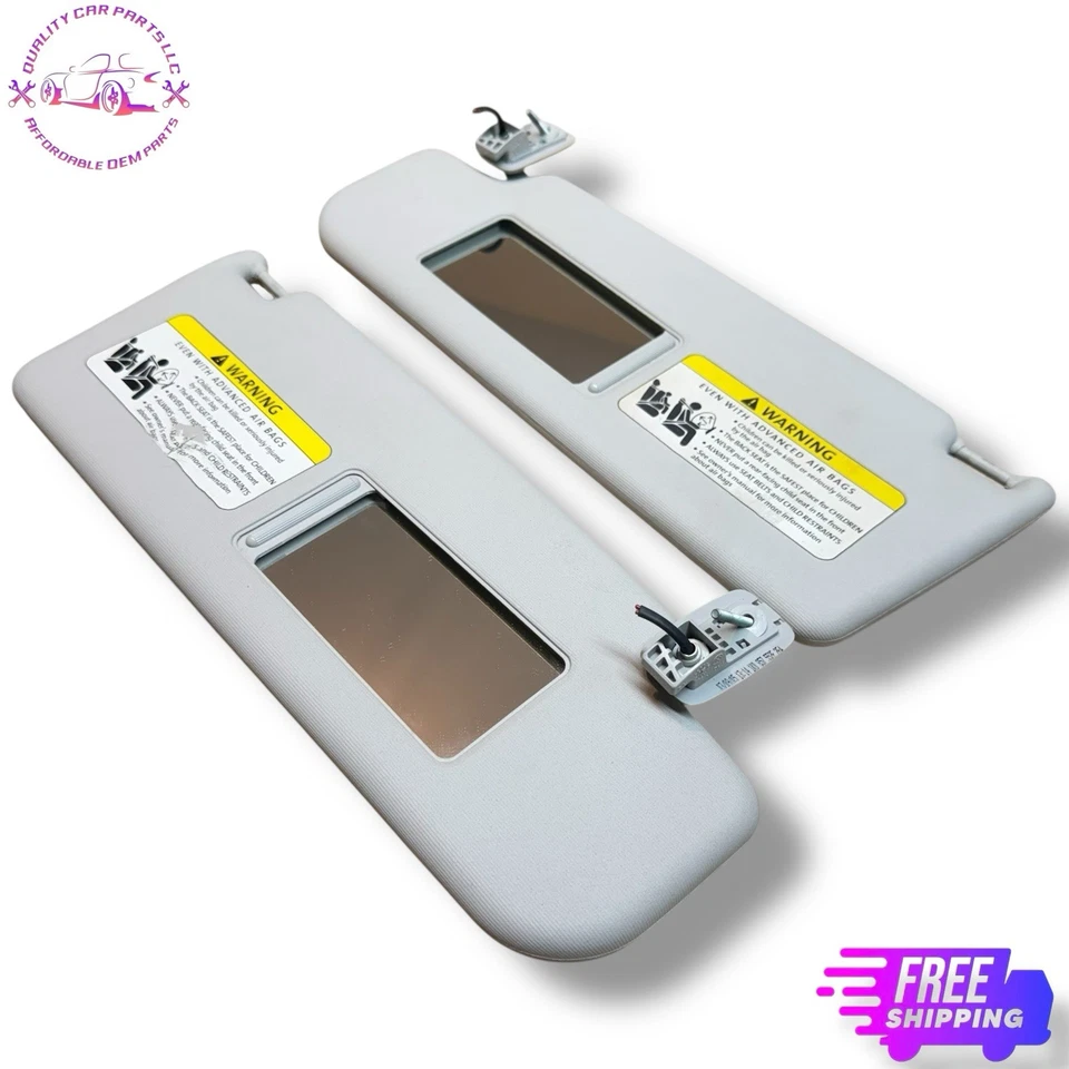 🚗✅ 2005 - 2010 大众大众捷达遮阳板套装司机和乘客灰色原始设备制造商 — 第 4/4 张图片