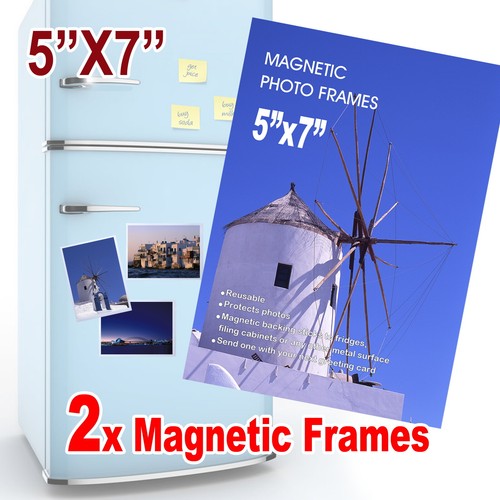 Magnetic Photo Frames Fridge 5x7 4x6 2.5x3.5 inches Magnet Pictures Clear Pocket - Picture 8 of 28