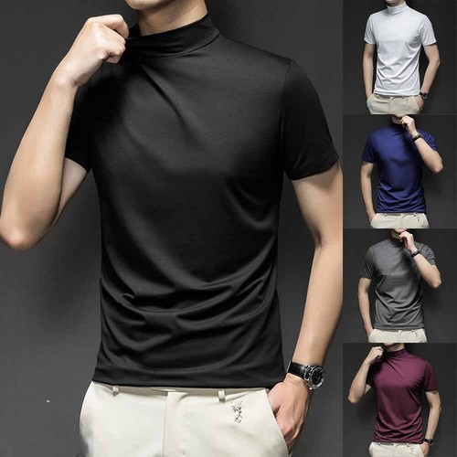 Shirt Mock Neck Undershirts Basic 