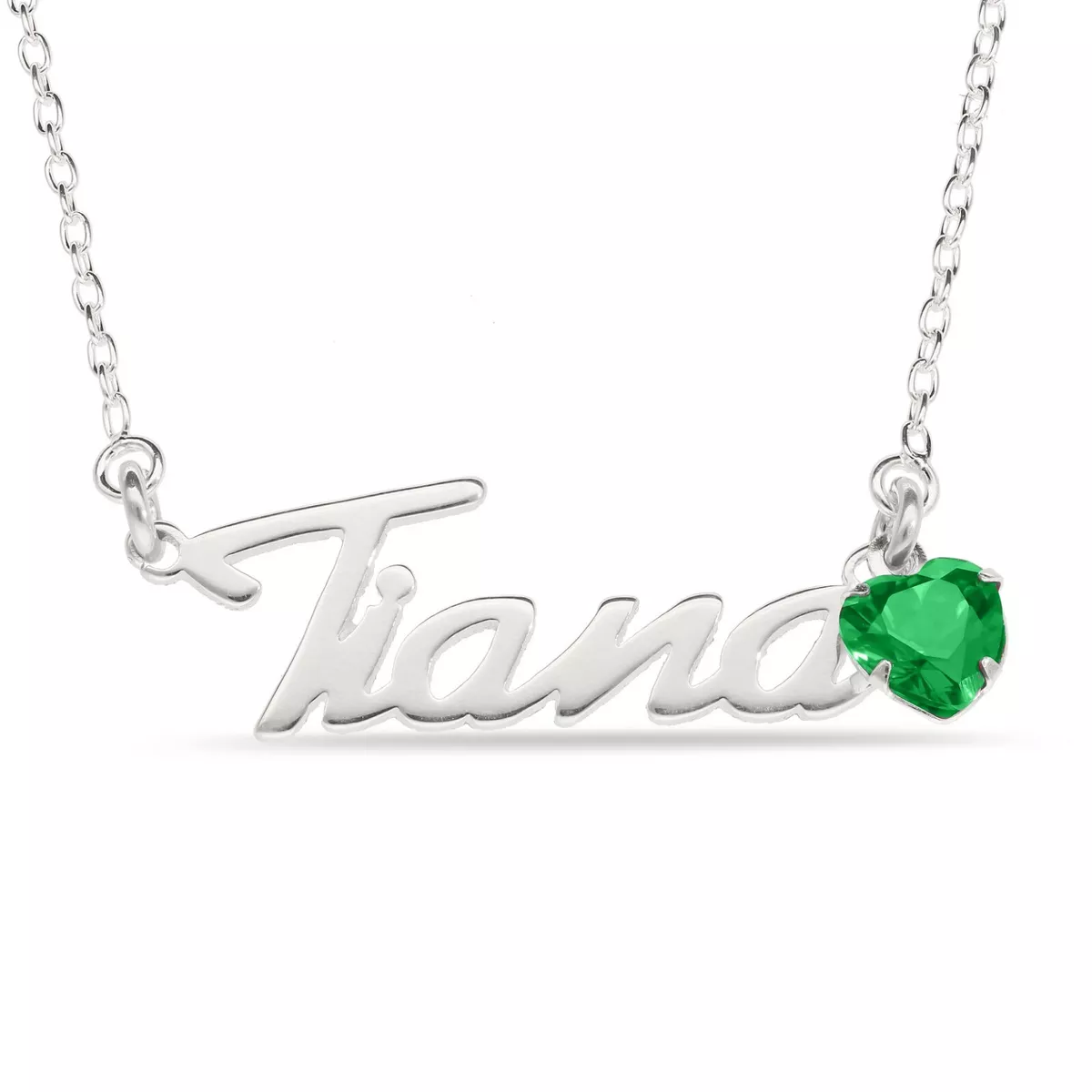 Name necklace with stone clearance
