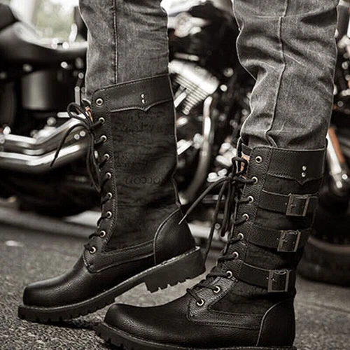 Neu Herren Armeestiefel Kampfstiefel Einsatzstiefel Militärstiefel Ritterstiefel - Bild 8 von 12