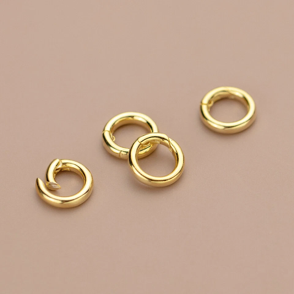 Cierre de conector acortador potenciador de bloqueo de collar redondo de plata de ley A5083 Foto 2 de 4