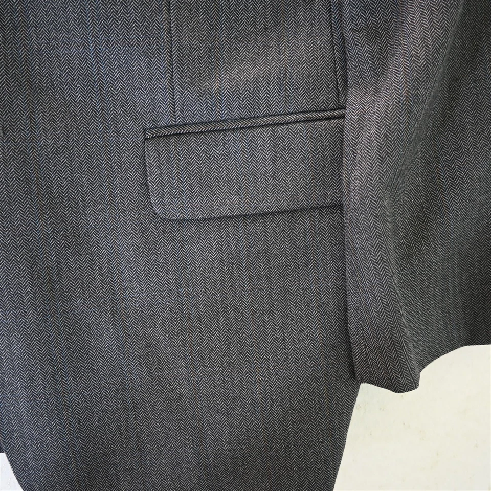 Joseph & Feiss 40R Gris Espiga 100% Lana Hombres Blazer Traje Chaqueta Abrigo Deportivo Foto 3 de 4