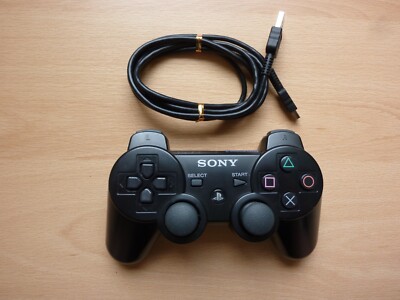 Sony PS3 Wireless Controller Dualshock 3 CECHZC2E USB Kabel - SEHR GUTER Zustand