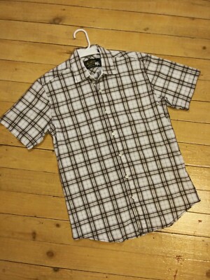 Dukes Bark button up textured short sleeve Mens size Sm PO GC