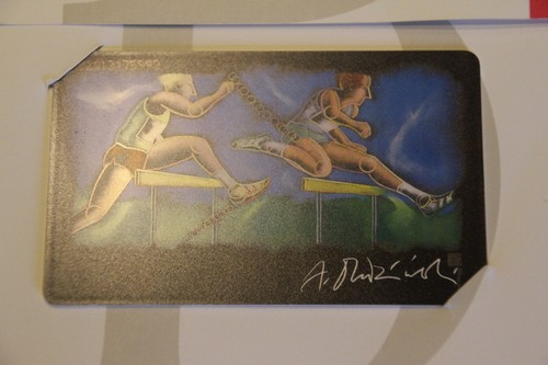 Kunstgrafik und Telefonkarte, Andrzej Dudzinski Olympia 1992 - Bild 5 von 6