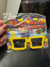 Kid Fun GL50 Yellow Block Mania Youth Building Block Sunglasses Party Favor New