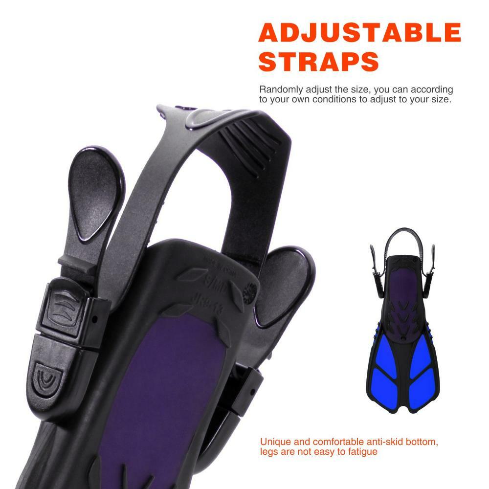 CAPAS Snorkel Fins, Swim Fins Travel Size L/XL (Adult US 913), Blue eBay